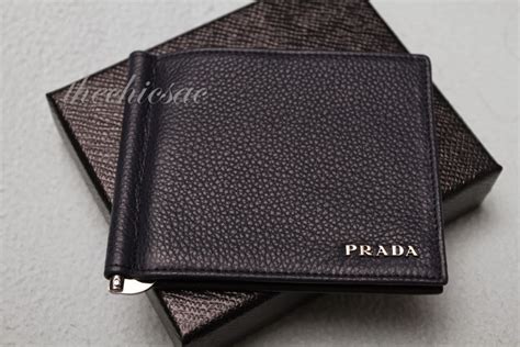 prada mens wallet with money clip|Prada money clip billfold.